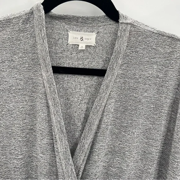 Lou & Grey Marlknit Blouson Mini Dress Sweater Heathered Gray Jersey S - Picture 5 of 9